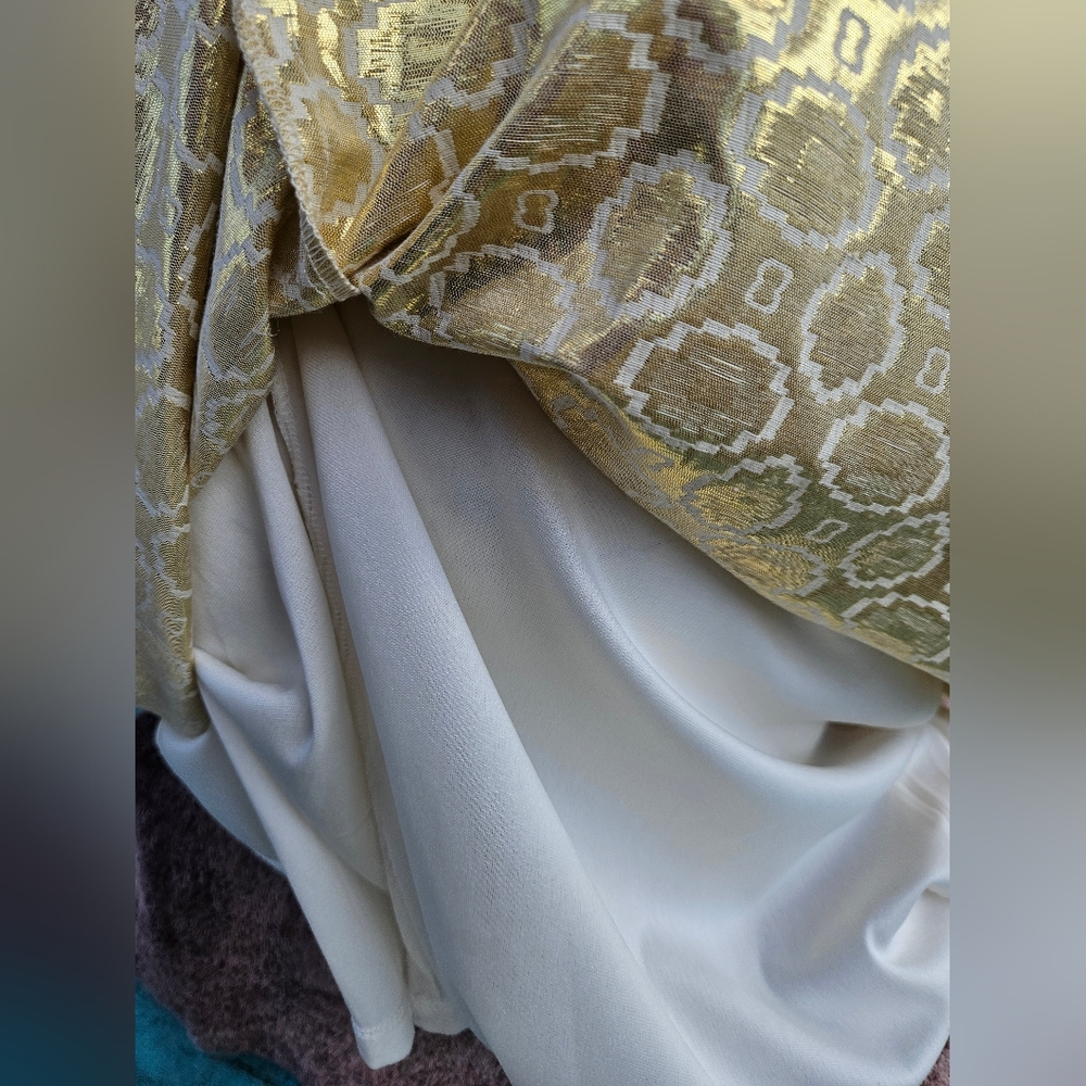 Rewind Gold Cream Sleeveless Dress - Picture 12 of 15